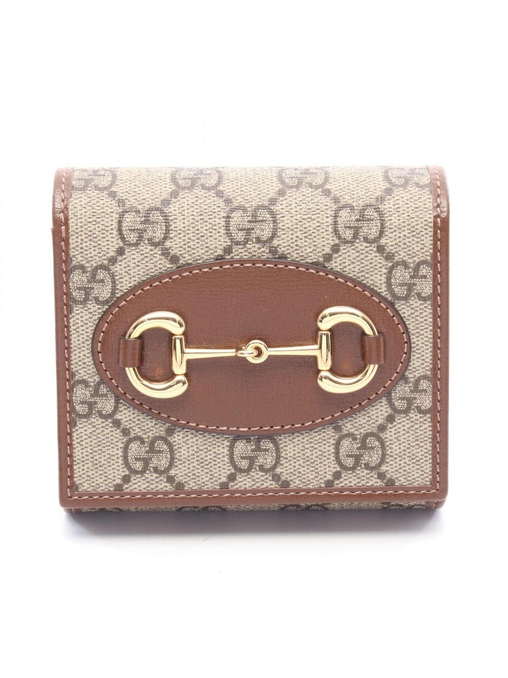 Gucci Horsebit Gg Supreme Bi-Fold #350237G54B
